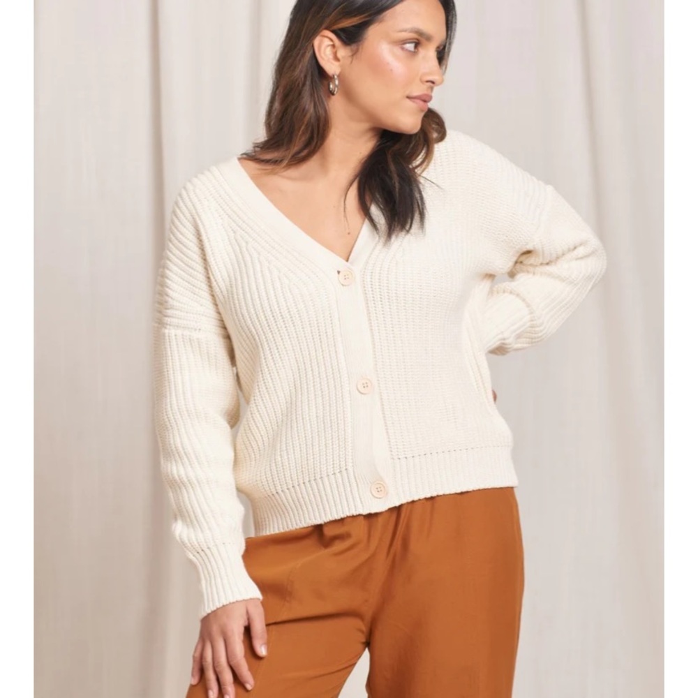 Tradlands Shelter Cardigan in Birch - Size Medium